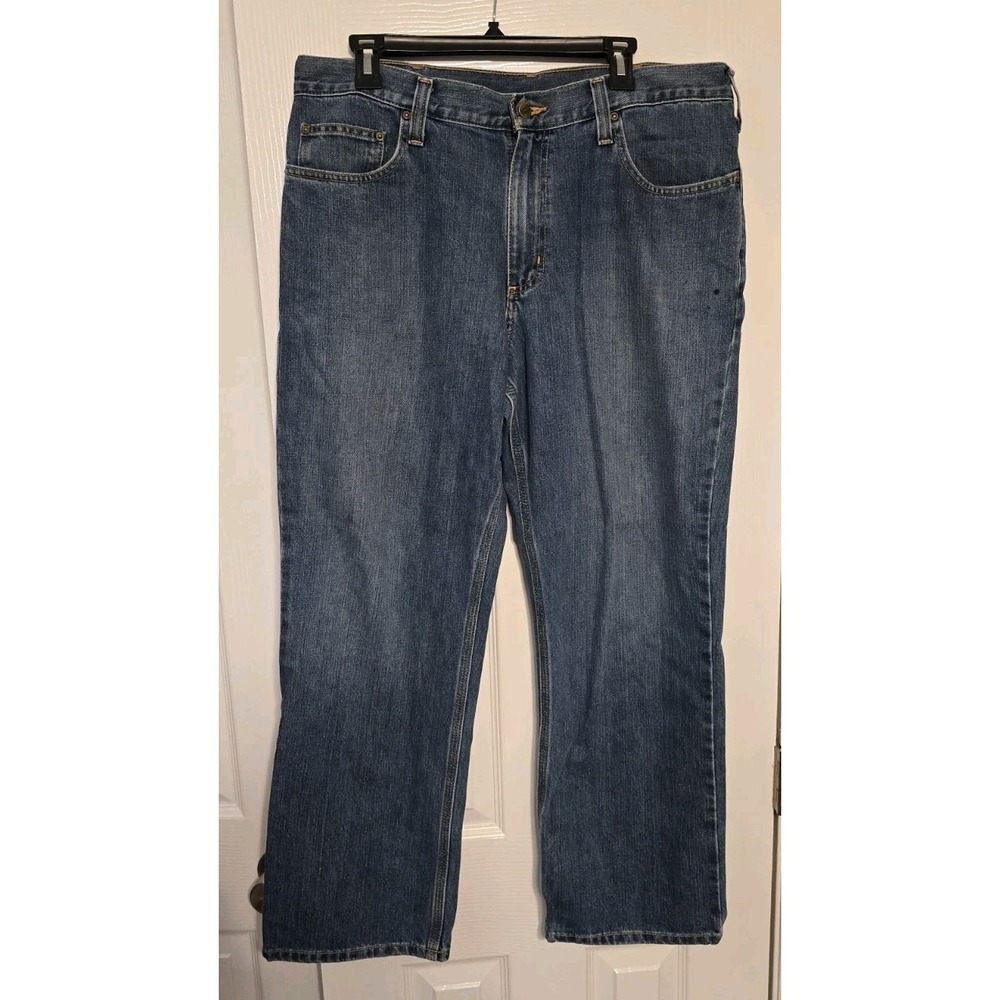 Carhartt Jeans Mens 36x30 Relaxed Fit Straight Leg Blue Denim Workwear Classic